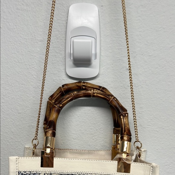 Made In India | Botanical Beaded Mini Tote w/ Bamboo Handles - Picture 11 of 13